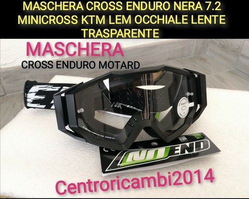 Maschera cross enduro nera - cross,