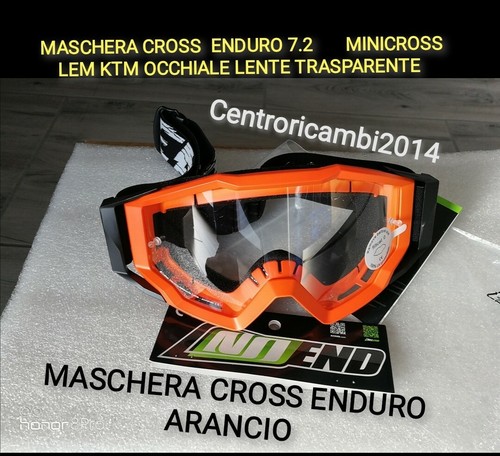 Maschera cross enduro arancio - cross,